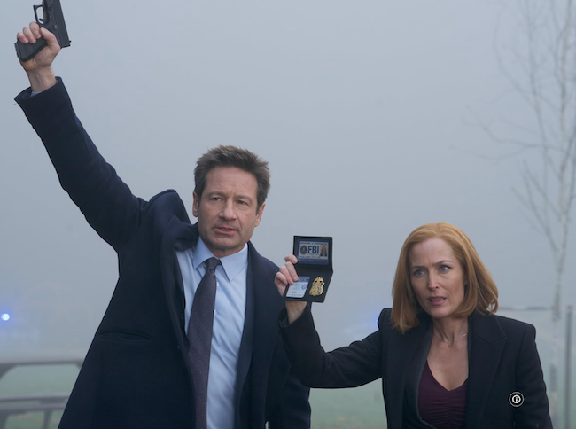 Gillian Anderson and David Duchovny in The X Files (1993)