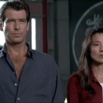 Pierce Brosnan and Michelle Yeoh in Tomorrow Never Dies (1997)