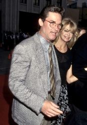 Kurt Russell and Goldie Hawn at the premiere of The Bridges of Madison County, 1995.
