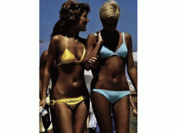 Bikini walk on the beach